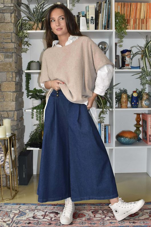 Billie Skirt Culotte Jean Denim